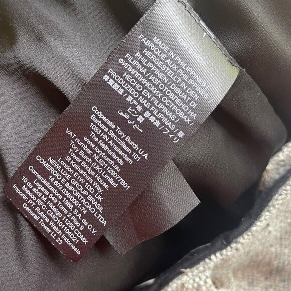 Tory Burch Wide Leg Tweed Pants Size 10 - Picture 9 of 11